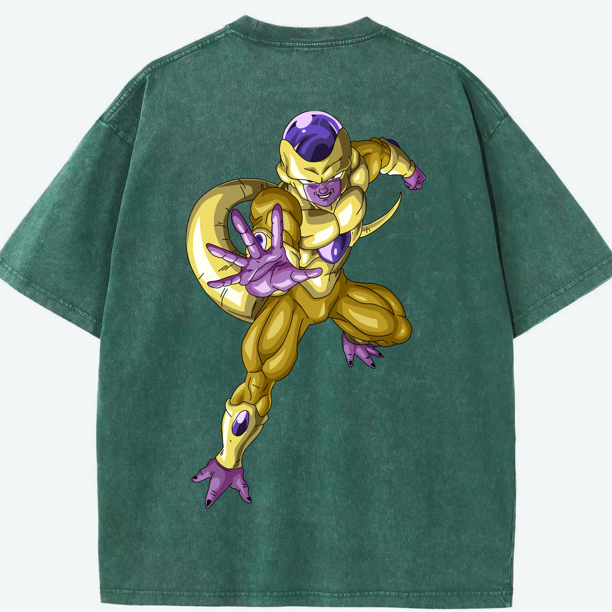 （画像用） ドラゴンボール フリーザ DRAGON BALL Frieza 綿100% ヴィンテージ風 半袖Tシャツ（背面プリント）